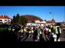 Saint-Avold : le cortège des Gilets jaunes  devant la mairie
