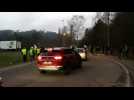 Gilets jaunes et lycéens manifestent au rond point du Mercure à Forbach