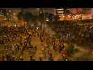 HK cops clash with protesters near police dormitory