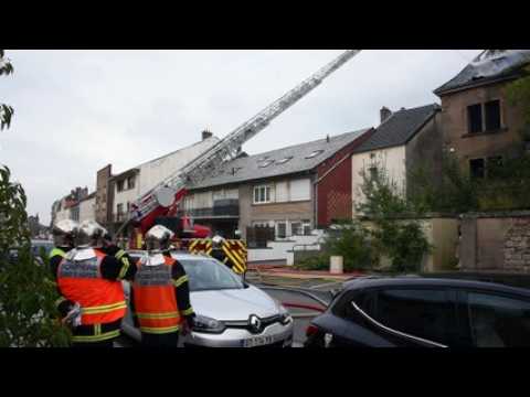 Audun-le-Tiche : l’ancien presbytère en feu