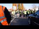Les gilets jaunes en action dans la zone du Linkling à Thionville