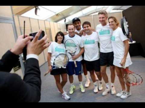 Estelle Denis et  Fabrice Santoro en double pour l'étoile de Martin