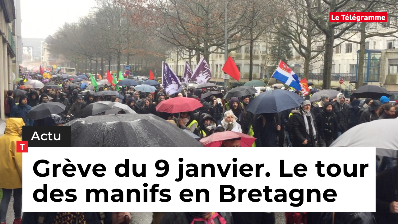 Grève du 9 janvier. Le tour des manifs en Bretagne (Le Télégramme)