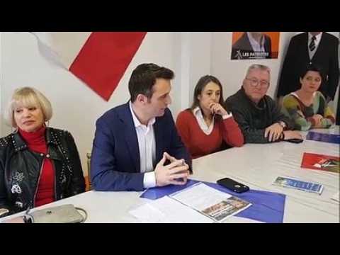 Florian Philippot explique son projet de créer un Puy du Fou de l'Est autour du musée de la mine de Petite-Rosselle, près de Forbach où il est candidat aux municipales