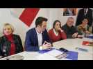 Florian Philippot explique son projet de créer un Puy du Fou de l'Est autour du musée de la mine de Petite-Rosselle, près de Forbach où il est candidat aux municipales