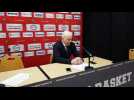 Basket : François Peronnet au micro après SLUC - Saint-Chamond (92-89)