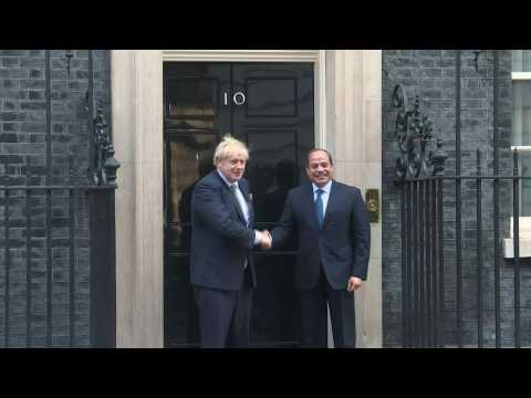 Boris Johnson meets with Egypt president al-Sisi