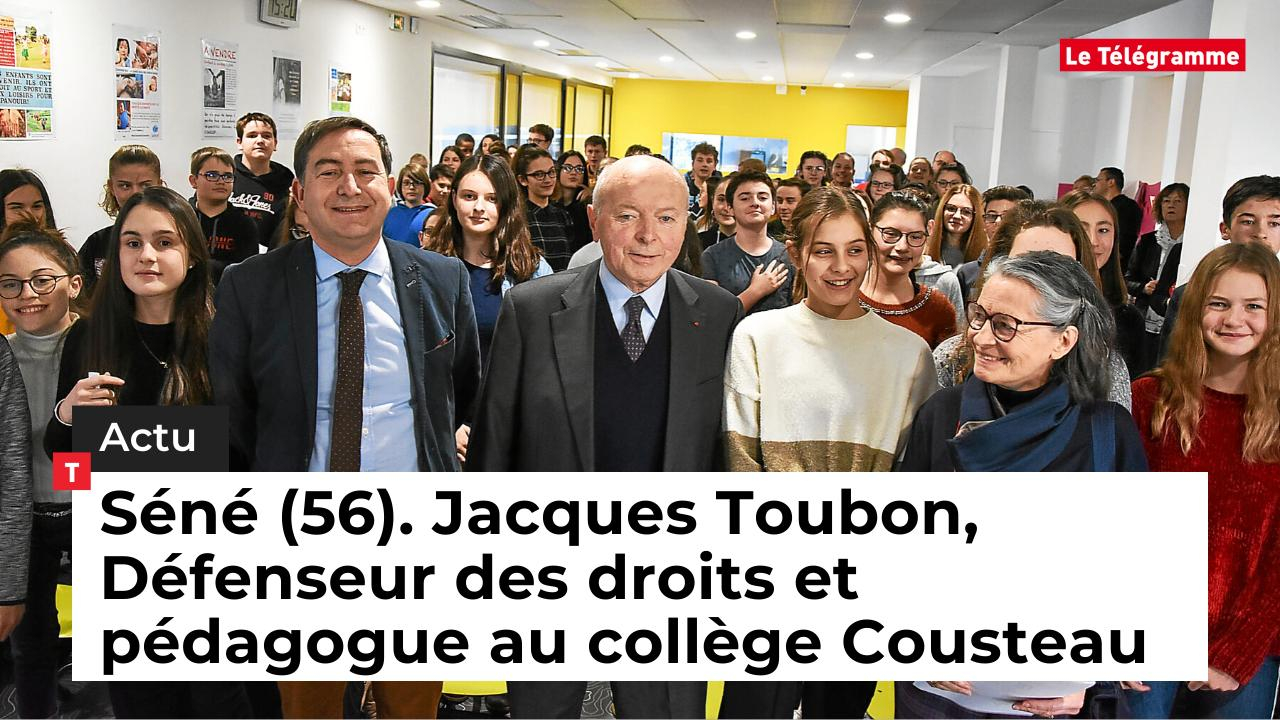 Séné (56). Jacques Toubon, Défenseur des droits et pédagogue au collège Cousteau (Le Télégramme)