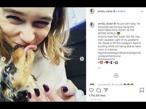 Emilia Clarke gets a pet puppy