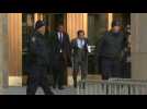 Actor Cuba Gooding Jr and his lawyer leave court in New York