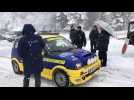 Pontarlier : Sous la neige, les équipages du Rallye Neige et Glace font une halte au Larmont