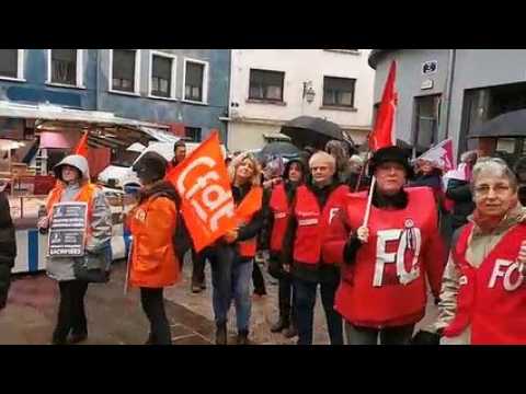 Les agents des finances publiques de Moselle manifestent