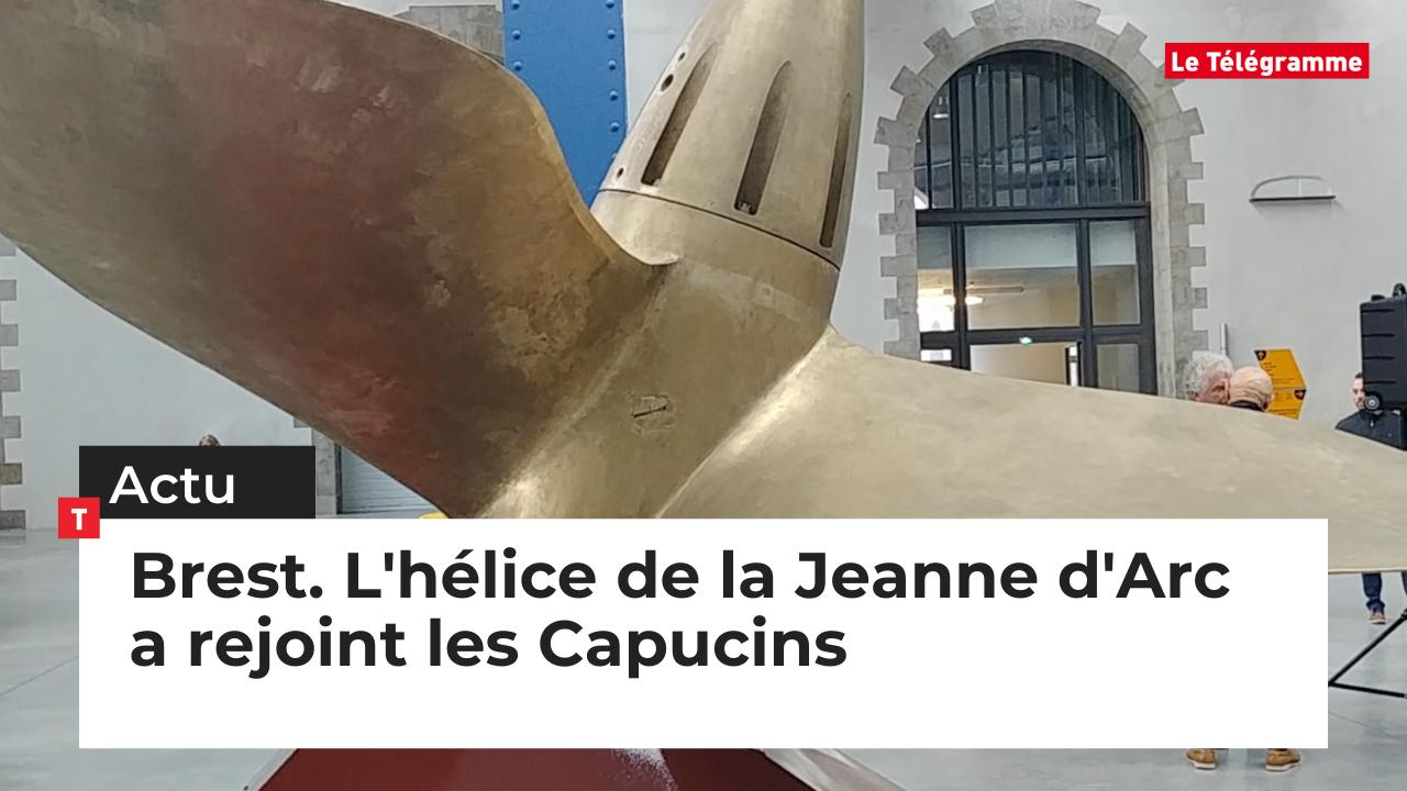 Brest. L'hélice de la Jeanne d'Arc a rejoint les Capucins (Le Télégramme)
