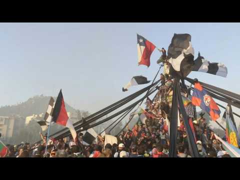 Protesters gather in Santiago against Pinera's government