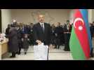 President of Azerbaijan Ilham Aliyev votes in parliamentary polls