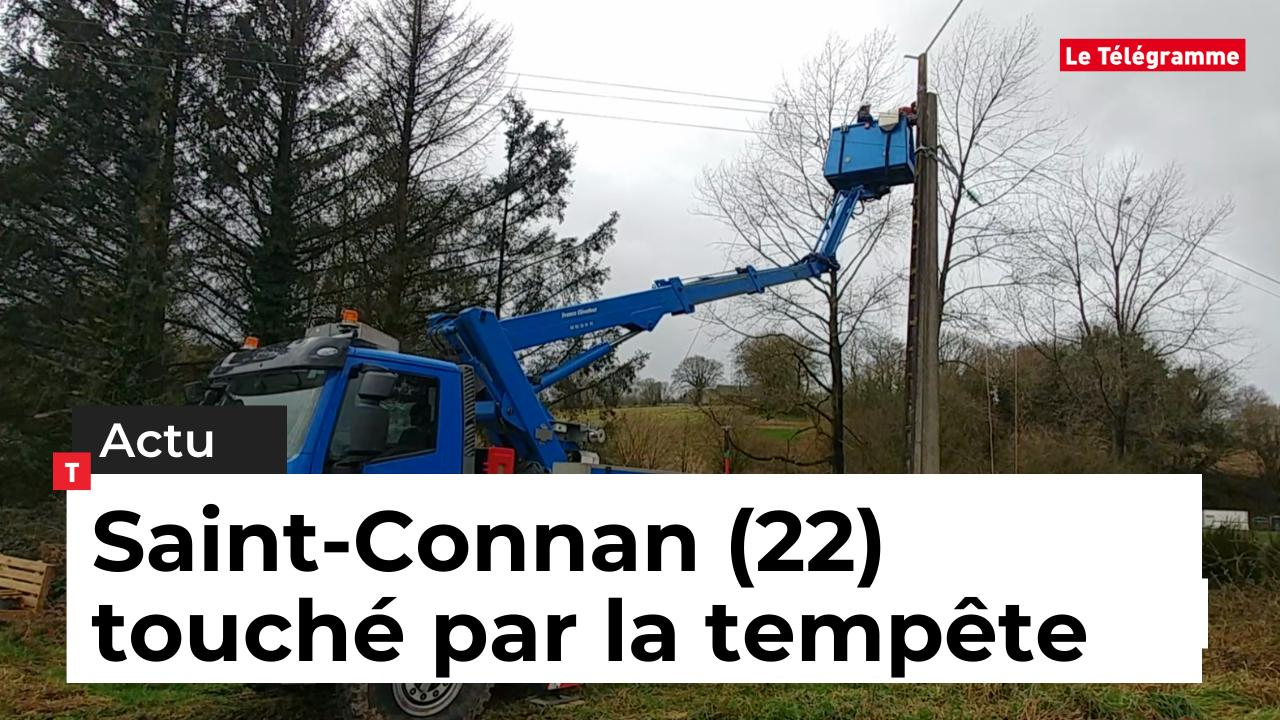 Saint-Connan (22) touché par la tempête (Le Télégramme)