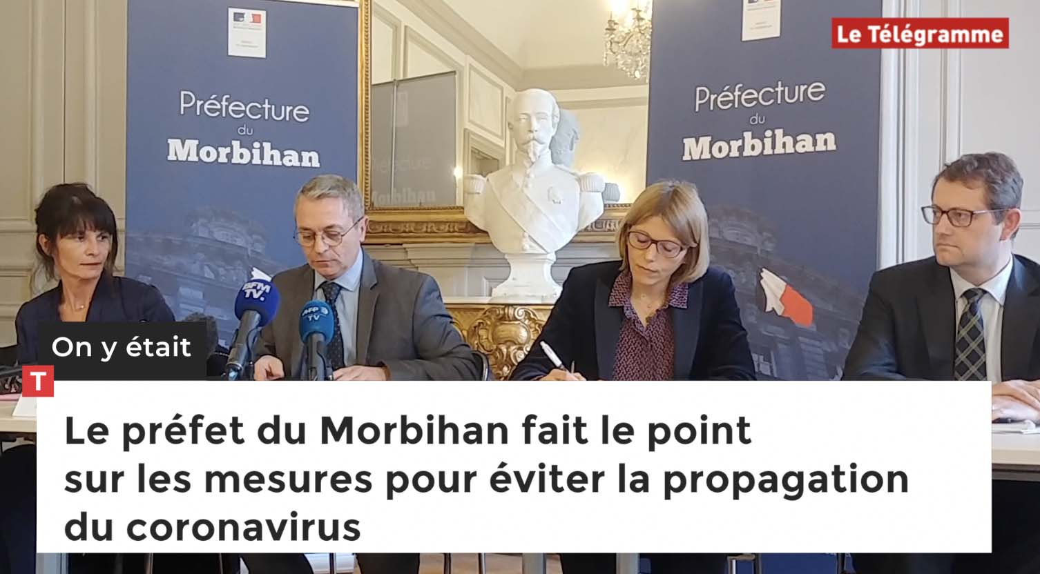 Le préfet du Morbihan fait le point sur les mesures pour éviter la propagation du coronavirus (Le Télégramme)