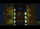Greenpeace projects a burning earth on EU Commission on eve of climate law - Label : AFPTV - First images - Category : News