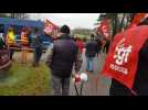 Les manifestants CGT bloqués sur le site de la Croux des Brûlés
