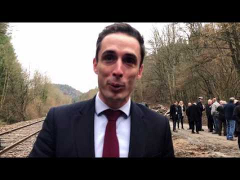 Jean-Baptiste Djebbari, secrétaire d'Etat aux transports  en visite à Vanémont : "Une ligne symbole de celles qui ont été abandonnées"