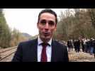 Jean-Baptiste Djebbari, secrétaire d'Etat aux transports  en visite à Vanémont : "Une ligne symbole de celles qui ont été abandonnées"
