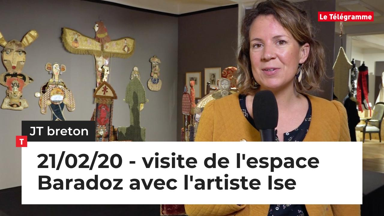 JT Breton du vendredi 21 février 2020. visite de l'espace Baradoz avec l'artiste Ise (Le Télégramme)