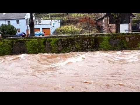La Bruche en crue à Schirmeck