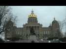 Images of Iowa's State Capitol ahead of voting in the Iowa Caucuses - Label : AFPTV - First images - Category : News