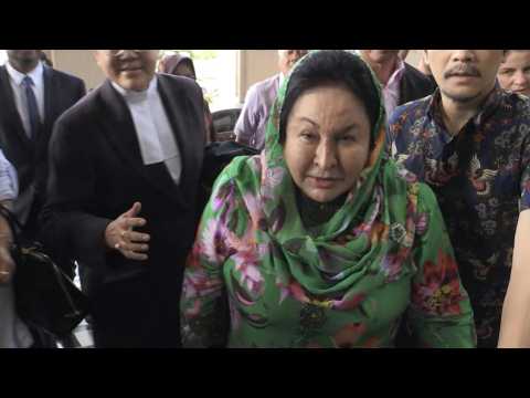 Malaysian ex-premier's wife arrives at court for graft trial