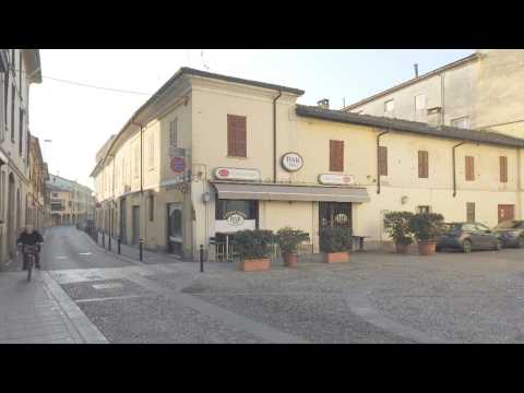 Italy: deserted streets in Codogno over coronavirus fears