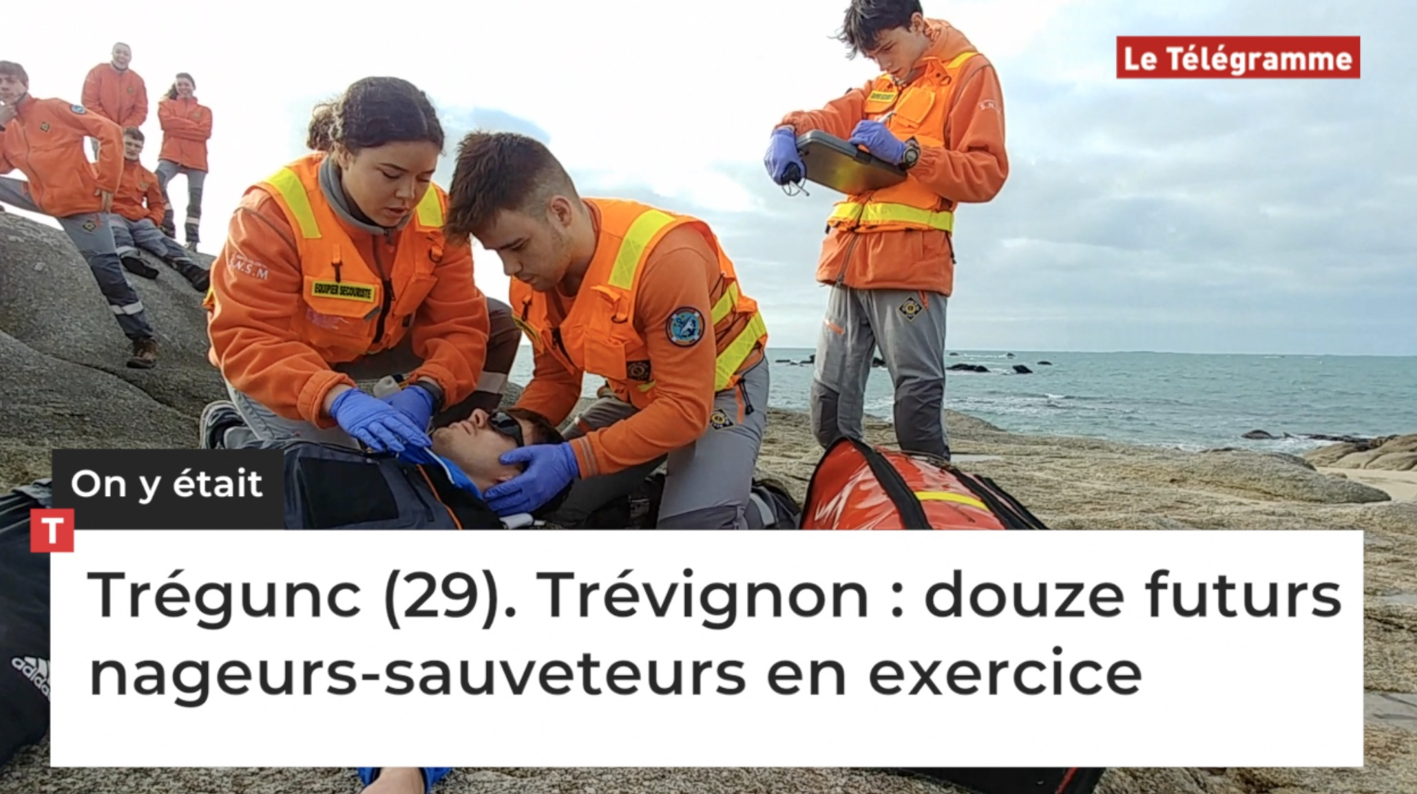 Trégunc (29). Douze futurs nageurs-sauveteurs en exercice à Trévignon (Le Télégramme)