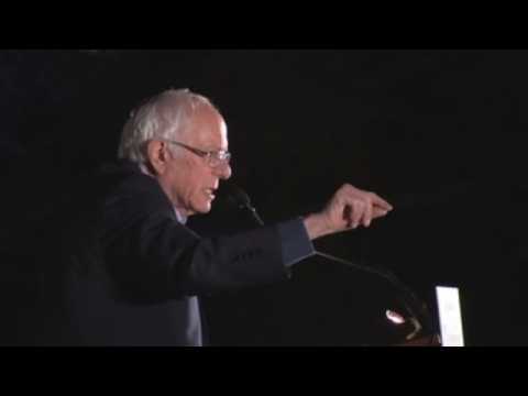 Sen. Bernie Sanders speaks at Las Vegas rally