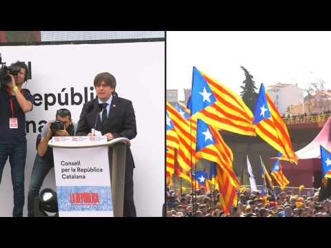 Catalan separatist leader holds mass rally in Perpignan