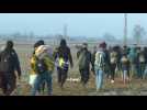 Turkey: Migrants walk towards border