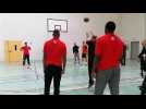 Des joueurs du Sluc Nancy à la prison de Nancy-Maxéville pour un tournoi de basket