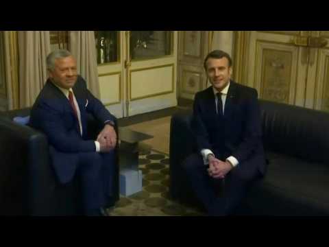 French President Macron hosts Jordan's King Abdulllah II