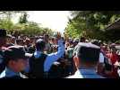 Hondurans defy border control and cross into Guatemala