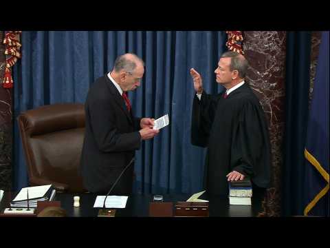 US Supreme Court chief justice sworn in to preside over Trump