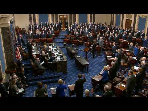 US senators sworn in to serve as jurors at Trump trial