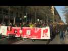 Dockers rally against pension reform in Marseille