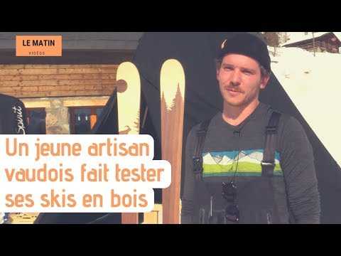 Un jeune artisan vaudois fait tester ses skis en bois
