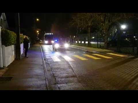 Belfort – Rennes en quart de finale de la Coupe de France au stade Bonal : le bus des Rennais arrive
