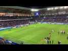 Belfort – Rennes en quart de finale de la Coupe de France au stade Bonal : les joueurs font un tour d'honneur