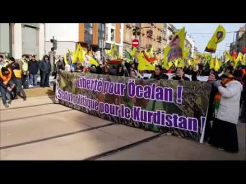 Strasbourg: plusieurs milliers de Kurdes réclament la libération d'Öcalan