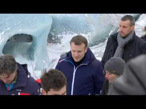 Global warming: Emmanuel Macron visits Mer de Glace in Chamonix