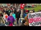 Au coeur du cortège des 250 manifestants  pour l’hôpital de Remiremont