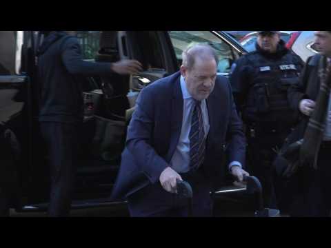 Harvey Weinstein arrives at court for prosecution's closing argument