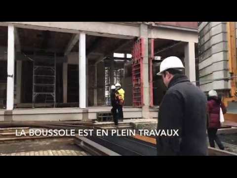 Saint-Dié-des-Vosges : visite du chantier de la Boussole en une minute.