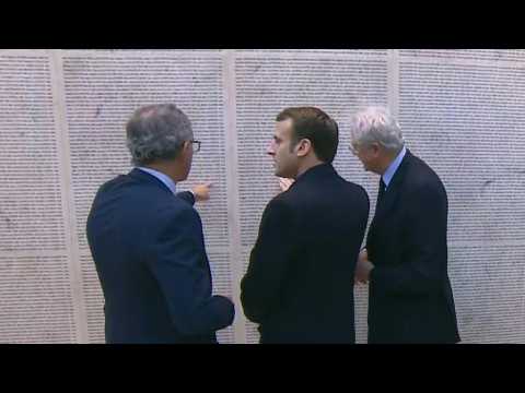 French president inaugurates renovated 'Wall of Names' memorial honouring Holocaust victims