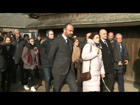 French PM Edouard Philippe visits Auschwitz-Birkenau museum